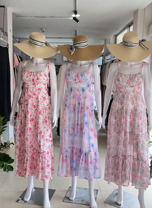 Spring Floral Spaghetti Straps Sundress